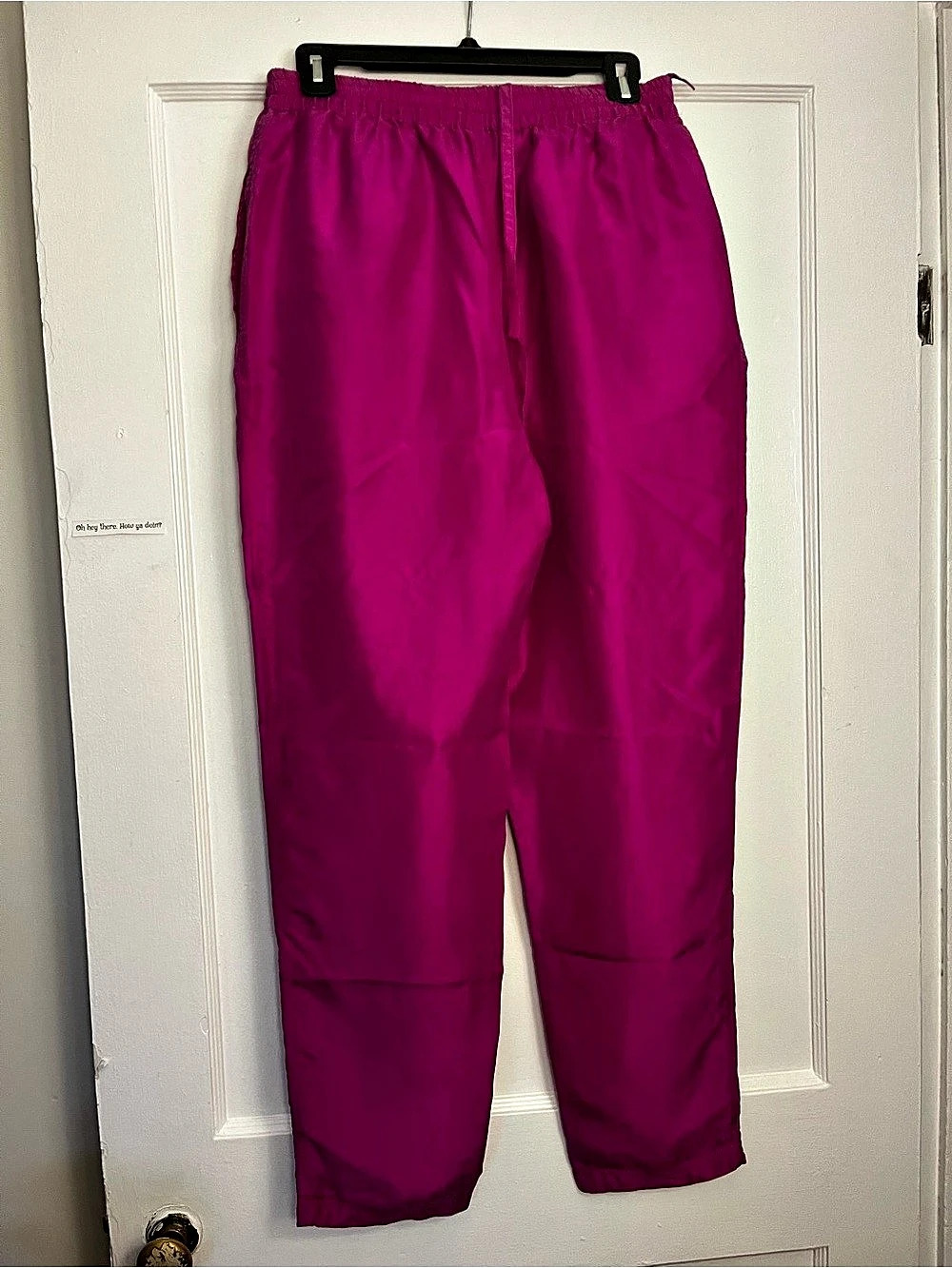 Stone Jeans Silk Straight Leg Pants in Pink Size Small Like New